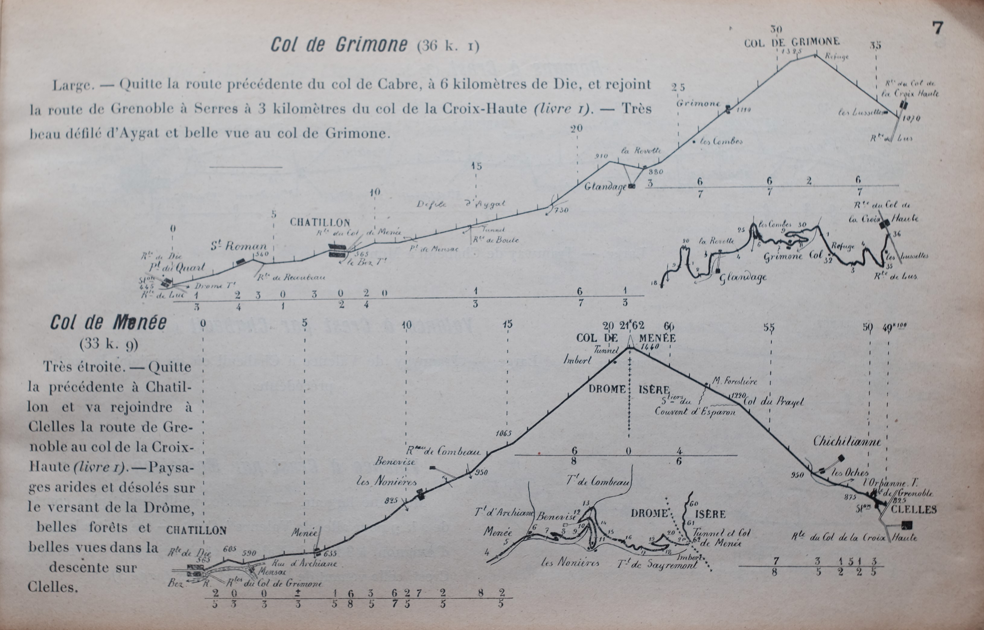Col de Menée, Col de Grimone
