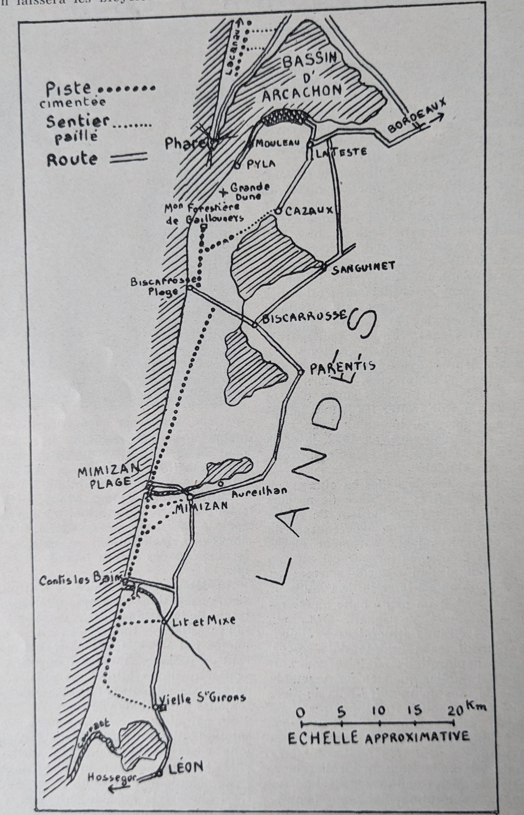 Les sentiers cyclables des Landes d’Arcachon à Léon
